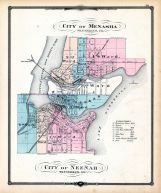 Menasha - City, Neenah - City, Wisconsin State Atlas 1878